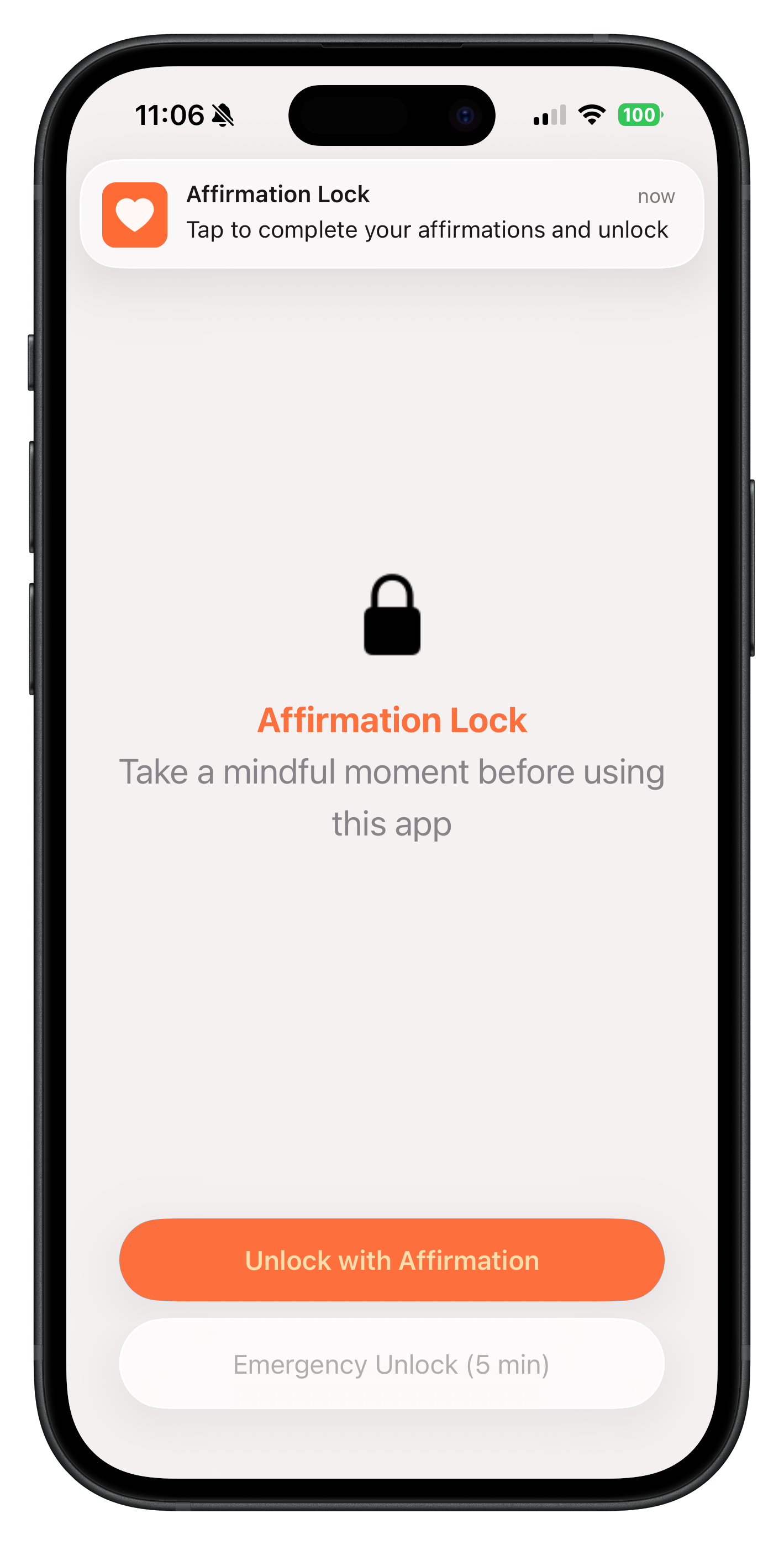 Affirmation Lock